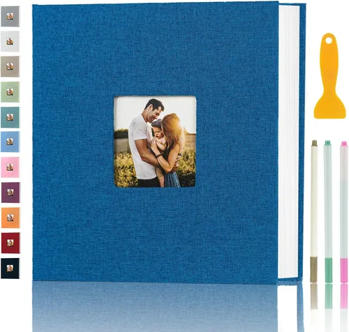 Miniatura 18 de Álbum de Fotos con Páginas Autoadhesivas para Fotos de 4x6 5x7 8x10 Pulgadas, Álbum de Fotos Magnético tipo Scrapbook con Páginas Adhesivas, Libros