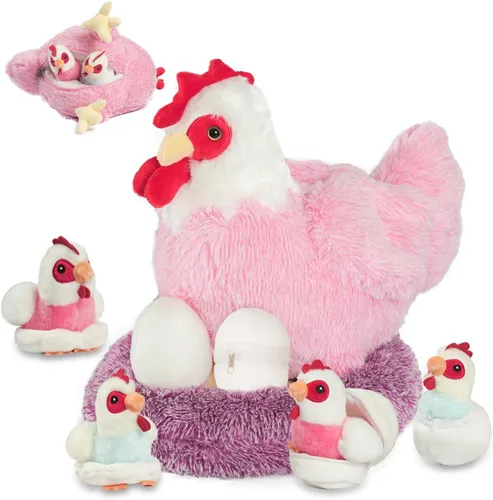 Miniatura 13 de 4 Piezas de Animales de Peluche de Águila Calva a Granel Grande Mamá Águila de Peluche con 3 Lindos Bebés Juguetes de Peluche de Águila Peluches