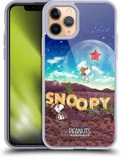 Miniatura 101 de Head Case Designs Funda de gel con licencia oficial de Peanuts Nebula Cactus Needles Snoopy Space Cowboy [protección de grado militar] compatible