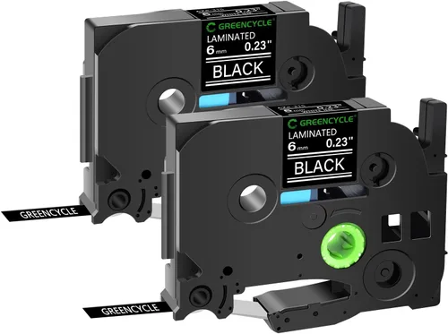 Miniatura 15 de GREENCYCLE TZe-111 - Cinta adhesiva transparente laminada de 0.23 pulgadas compatible con Brother P-Touch TZ-111 TZe111, cinta negra sobre