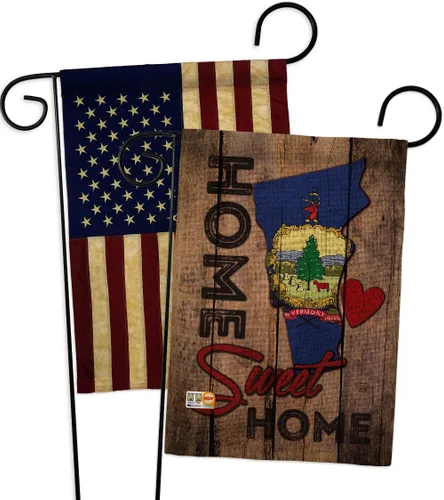 Miniatura 9 de State Vermont Home Sweet Garden Flags 2pcs Pack Americana States USA American Territories Republic Country Particular Area Small Decorative Gift