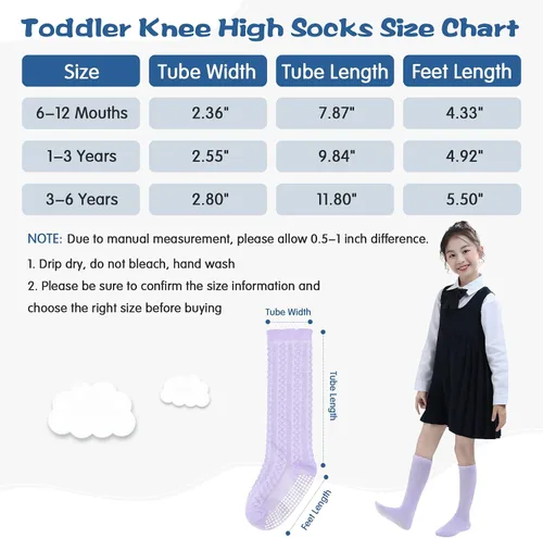Miniatura 5 de Zando Calcetines de fútbol para niños, calentadores de piernas, calcetines largos con volantes, calcetines para bebés recién nacidos, calcetines