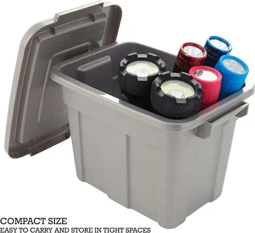 Miniatura 4 de Organize Your Home Contenedores de almacenamiento coloridos para espacios pequeños con tapas, paquete de 6, recipientes de plástico pequeños