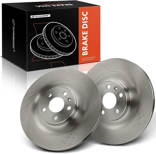 Miniatura 9 de A-Premium Rotores de freno de disco perforados y ranurados traseros de 13.38 pulgadas (13.386 in) compatibles con modelos seleccionados de Volvo