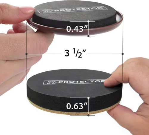 Miniatura 2 de X-Protector Deslizadores de muebles – 8 piezas de 3 1/2 pulgadas – 4 deslizadores de muebles para pisos de madera dura y 4 deslizadores de muebles