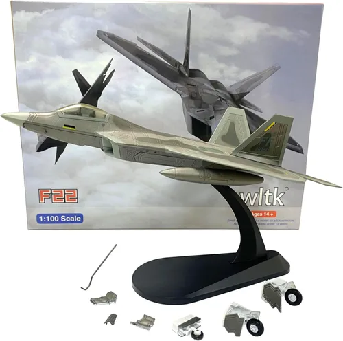 Miniatura 5 de USAF F-22 Raptor 1/100 Modelo de aeronave fundida a presión (Modo Basta)