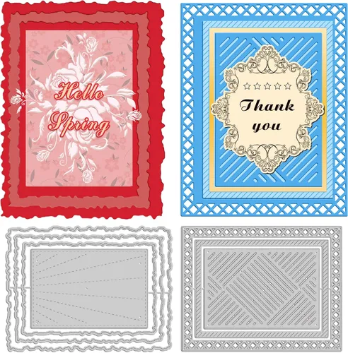 Miniatura 11 de INFUNLY Palabras sellos y troqueles de corte de vacaciones y sellos transparentes para hacer tarjetas, bricolaje, álbumes de recortes, decoración