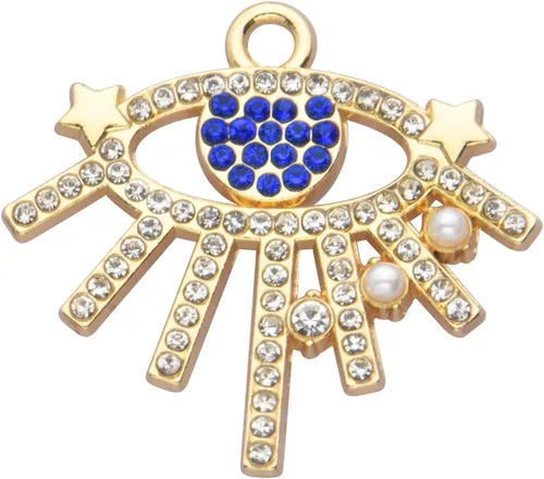 Miniatura 63 de Paquete de 20 dijes de diamantes de imitación chapados en oro, accesorios de cristal para collares, pulseras, joyería, manualidades, bricolaje