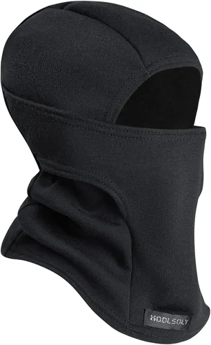 KOOLSOLY Pasamontañas para niños calentador facial con sombrero de invierno para clima frío máscara de esquí para niños y niñas