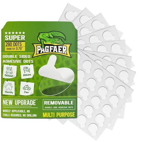Miniatura 8 de 105 piezas de puntos adhesivos de doble cara, 0.79" de masilla adhesiva transparente removible, puntos adhesivos impermeables sin residuos