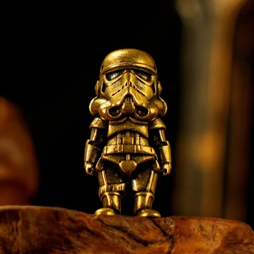 Miniatura 7 de CHOVY Figura de robot de latón antiguo, decoración retro de latón macizo pesado, escultura de arte biomecánica para coleccionistas, regalo Steampunk