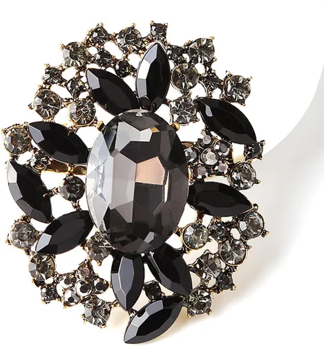 Miniatura 5 de HAISWET Broche de flores, accesorio de joyería para disfraz, tono dorado