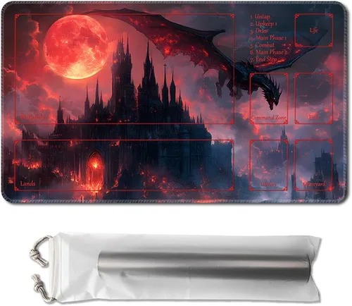 Miniatura 25 de MTG - Tapete de juego de 24 x 14 pulgadas, bolsas de almacenamiento con parte trasera antideslizante, ideal para entusiastas