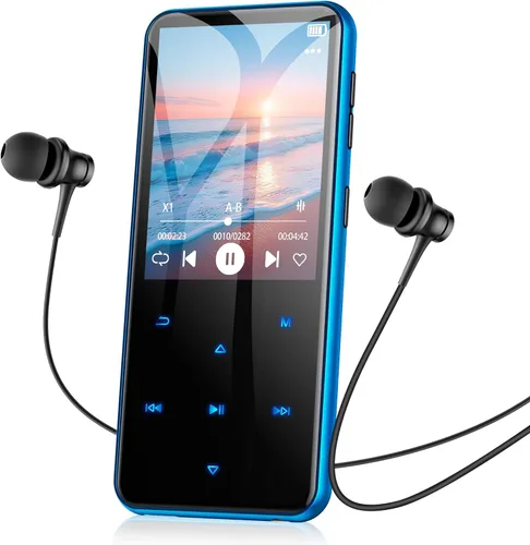 Miniatura 11 de AGPTEK Reproductor MP3 de 64 GB con Bluetooth, M3 Reproductor de música de 2.4 pulgadas con altavoz y radio FM, botones táctiles, soporta hasta 128