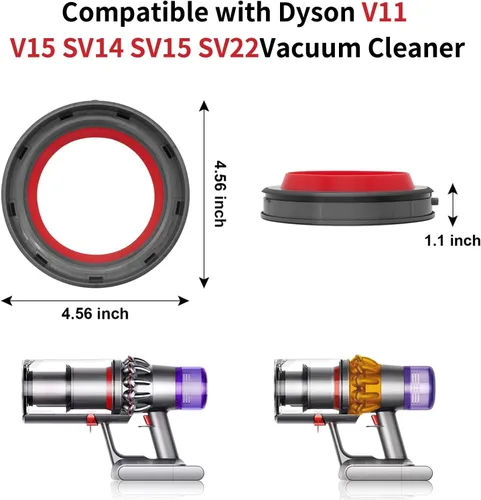 Miniatura 4 de Anillo de sellado fijo superior compatible con Dyson V11 V15 SV14 SV15 SV15 SV22, piezas de repuesto para aspiradora con destornillador T8