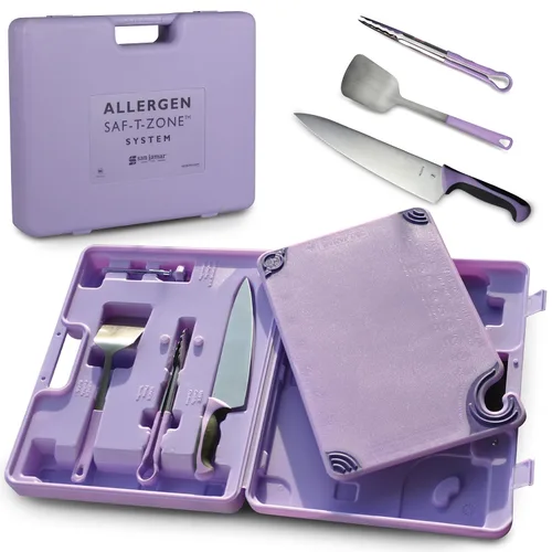 Miniatura 2 de Carlisle FoodService Products Saf-T-Zone - Kit de cocción de alérgenos – Sistema de preparación de alimentos codificado por colores con tabla