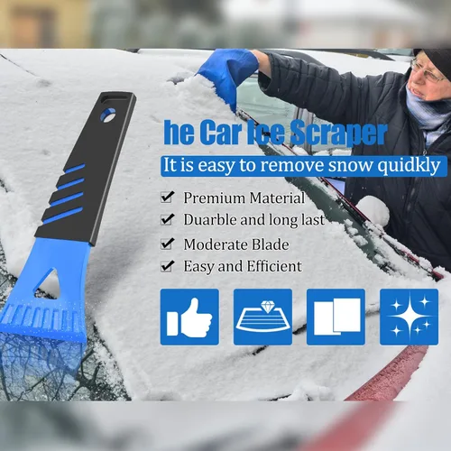 Miniatura 4 de Frienda Raspador de hielo para parabrisas de automóvil, herramientas de eliminación de hielo de nieve de plástico para autos, camiones y ventanas
