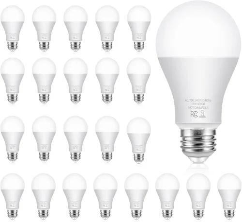 Miniatura 8 de Yochoice Paquete de 12 bombillas LED A19, bombillas LED equivalentes a 100 W, luz blanca cálida de 2700 K, bombillas E26 Edison con base de tornillo