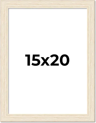 Miniatura 100 de Marco de fotos blanco de madera real de 10 x 12 pulgadas de ancho de 1.5 pulgadas Profundidad interior de 0.5 pulgadas Marco de fotos envejecido