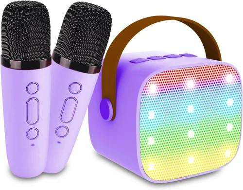 Miniatura 14 de Karaoke Machine for Kids, Mini Karaoke Machine for Kids Adults, Portable Bluetooth Speaker with 1 Wireless Microphones, Christmas Birthday Toys