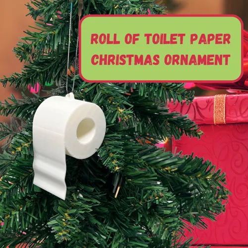 Miniatura 2 de Adorno de Navidad de papel higiénico, divertido adorno de Navidad, perfecto para Papá Noel sucio o regalo de broma (papel higiénico)