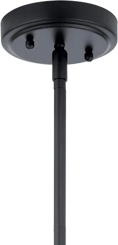 Miniatura 4 de Kichler Everly Colgante de 1 Luz en Acabado Negro Rico, para Sala de Estar, Comedor y Cocina, 100 Vatios, (15.25" A x 10.5" Diá), 42141BK