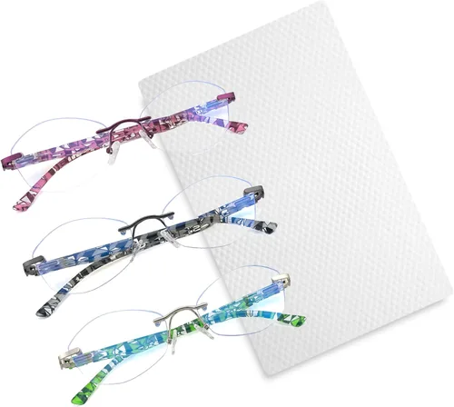 Miniatura 6 de Gafas de lectura progresivas multienfoque para mujer, multifocal, sin marco, para mujer, con bloqueo de luz azul trifocal