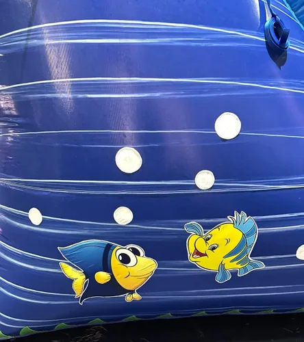 Miniatura 9 de Crossover Tobogán acuático inflable para niños con piscina extraíble, 25.5 x 9 x 15 pies, tobogán acuático de fiesta en el patio trasero, incluye