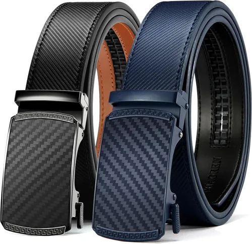 Miniatura 10 de CHAOREN Mens Belt Leather Ratchet Belt 2 Pack - Customizable Fit, Effortless Style (35mm)