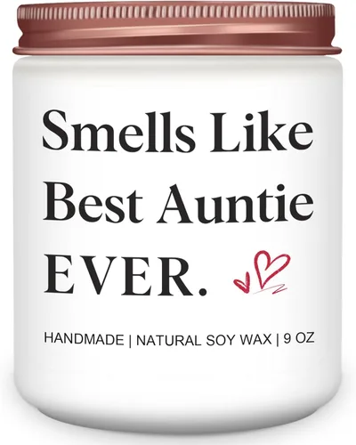 Homsolver Regalos para tía, cumpleaños, madres, Navidad, Acción de Gracias, regalos para tía, huele a la mejor tía alguna vez velas perfumadas