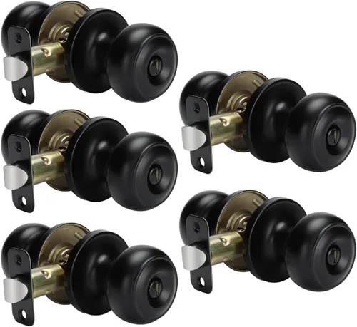 Miniatura 86 de Goldenwarm - Perillas interiores de puerta de bronce aceitado, perillas para puerta de dormitorio, pomo de puerta de bronce con privacidad, perilla