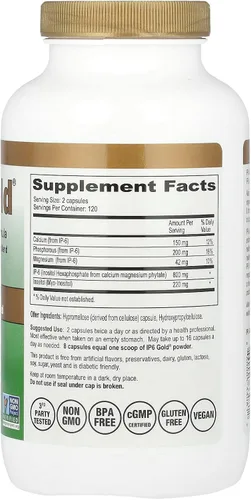 Miniatura 2 de IP6 Gold Devicare Fórmula de apoyo inmunológico con inositol - 240 cápsulas vegetarianas - Sin OMG - Suplemento antioxidante - Fabricado en Estados