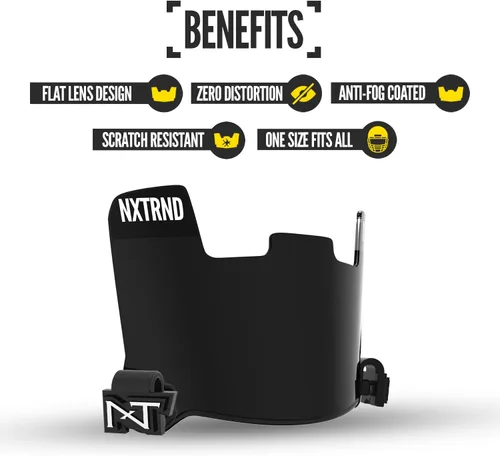 Miniatura 3 de Visera de fútbol americano Nxtrnd VZR1, tecnología de lente plana, se adapta a cascos de fútbol americano para adultos y jóvenes