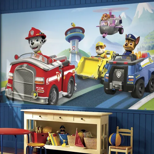 Miniatura 3 de RoomMates JL1341M Paw Patrol - Mural de pared extraíble en aerosol activado por agua y palo, 10.5 pies x 6 pies