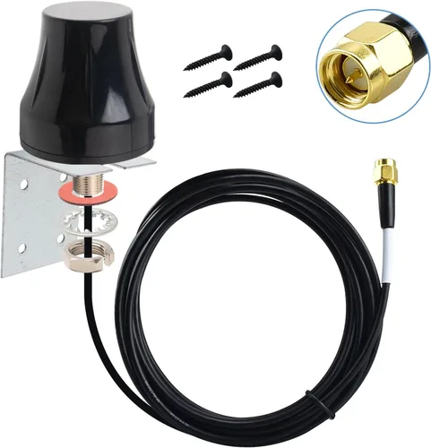 Miniatura 9 de Antena SMA impermeable 4G LTE mejorada para montaje en pared al aire libre, cable moldeado resistente de 10 pies para SPYPOINT Cell Link/Link Micro