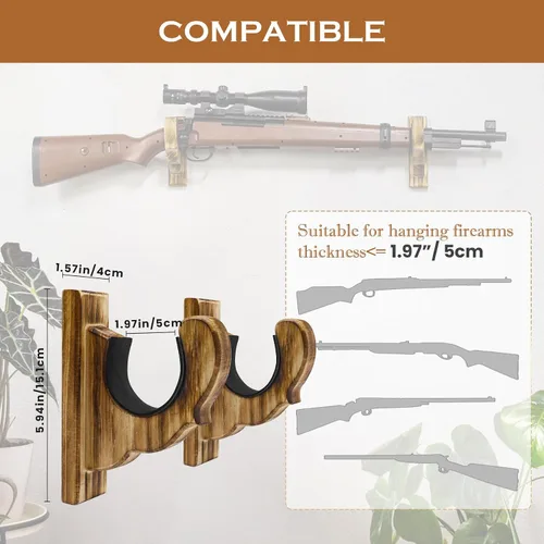 Miniatura 4 de Gun Rack for Wall Marrón