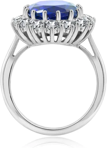 Miniatura 2 de Tienda Collection Anillo de plata de ley chapado en platino Kate hecho con detalles de circonita infinitos