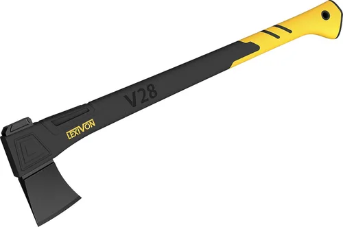 Miniatura 10 de LEXIVON V28s - Hacha de división de 28 pulgadas, mango compuesto de fibra de vidrio ligero y agarre ergonómico TPR Funda protectora de transporte
