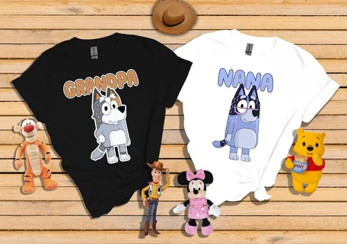 Miniatura 2 de Camisa de cumpleaños personalizada a juego para la familia, camisas divertidas de dibujos animados, camiseta de perro para niños, camisas