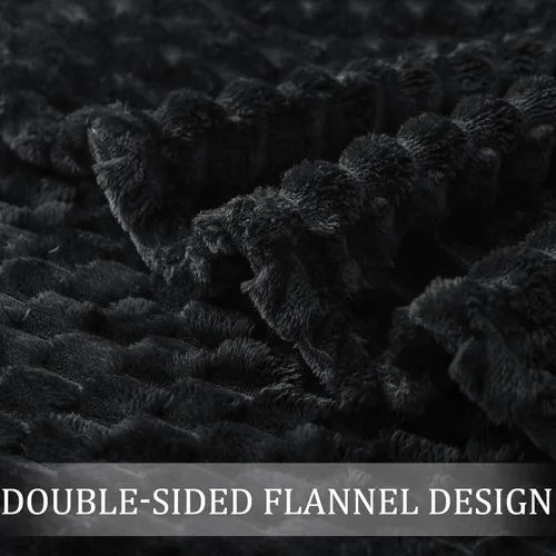 Miniatura 5 de Exclusivo Mezcla - Manta de vellón extragrande, 50 x 70 pulgadas, elegante, tela jacquard suave, mullida, acogedora y ligera, para invierno