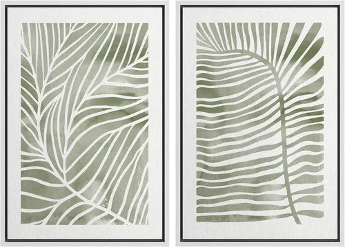 Miniatura 50 de SIGNWIN Lienzo enmarcado para pared, ilustraciones abstractas texturizadas en tonos beige terrosos, arte moderno, decorativo, contemporáneo