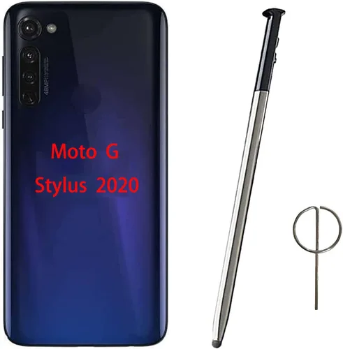 Para Moto G Stylus 2020 Reemplazo de lápiz LCD Touch Pen parte para Motorola Moto G Stylus XT2043 All Verison Touch Pen + Expulsor Pin (negro)