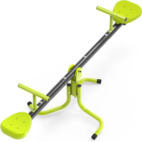 Miniatura 8 de Iyoyo Teeter Totter - Balancín para niños al aire libre para edades de 4 a 8 años, balancín para sentarse y girar Teeter Totter para exteriores