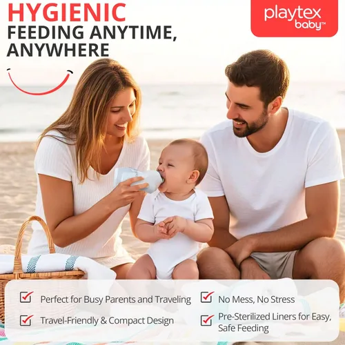 Miniatura 5 de Playtex Baby Nurser - Forros desechables preesterilizados para biberones de bebé, 4 onzas (100 unidades), anticólicos, reducción de gases, fáciles