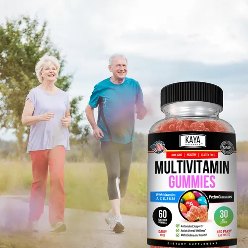 Miniatura 8 de Kaya Naturals Gomitas multivitamínicas para adultos, biotina, vitamina A, C y E, incluyendo zinc y vitamina B-12, ácido fólico, sabor a fresa