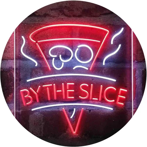 Miniatura 18 de ADVPRO Pizza by The Slice Café - Letrero de neón LED de doble color, azul y rojo, 8 x 12 pulgadas st6s23-i4145-br