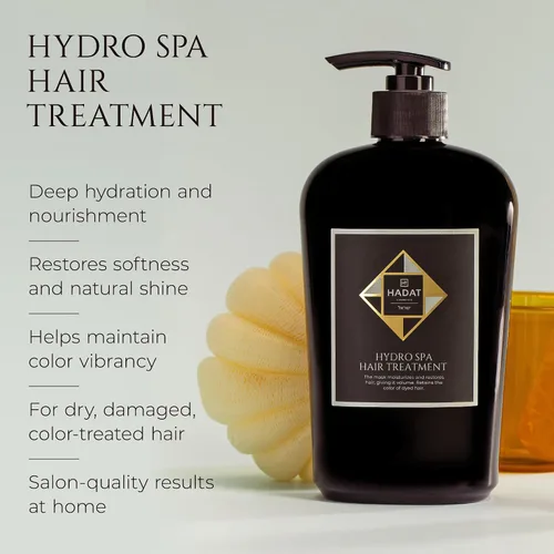 Miniatura 2 de HADAT Hydro Spa - Tratamiento capilar profesional para reparación y brillo hidratante profundo, aceite de macadamia, calidad de salón para cabello