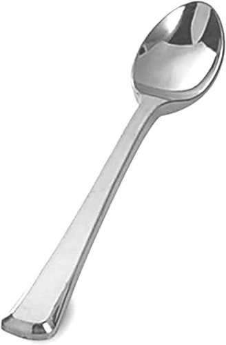 Miniatura 3 de Zappy 100 mini cucharas de plástico transparente, cucharas de postre y helado de 3.75 pulgadas (100)
