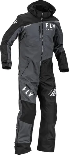 Fly Racing Monosuit Impermeable Cobalt – Traje de Moto de Nieve con Hydraguard Pro, Durabilidad Cordura y Ventilación 2Cool Negro/Gris (Shell)
