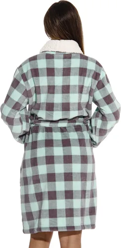 Miniatura 3 de Just Love - Bata afelpada con ribete aborregado para mujer